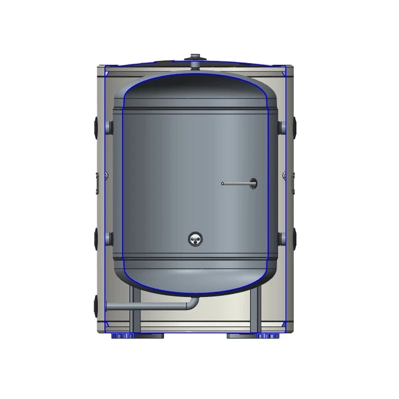 Buffervat RVS Duplex 100L met 2KW weerstand