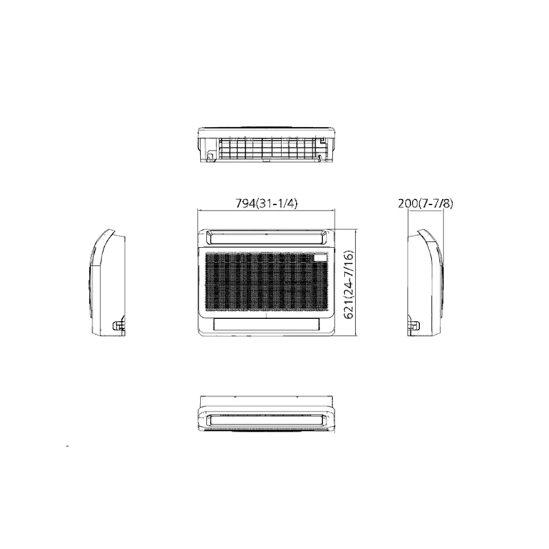 MaxiCool airco binnenunit Inverter Console R32 3,5 kW