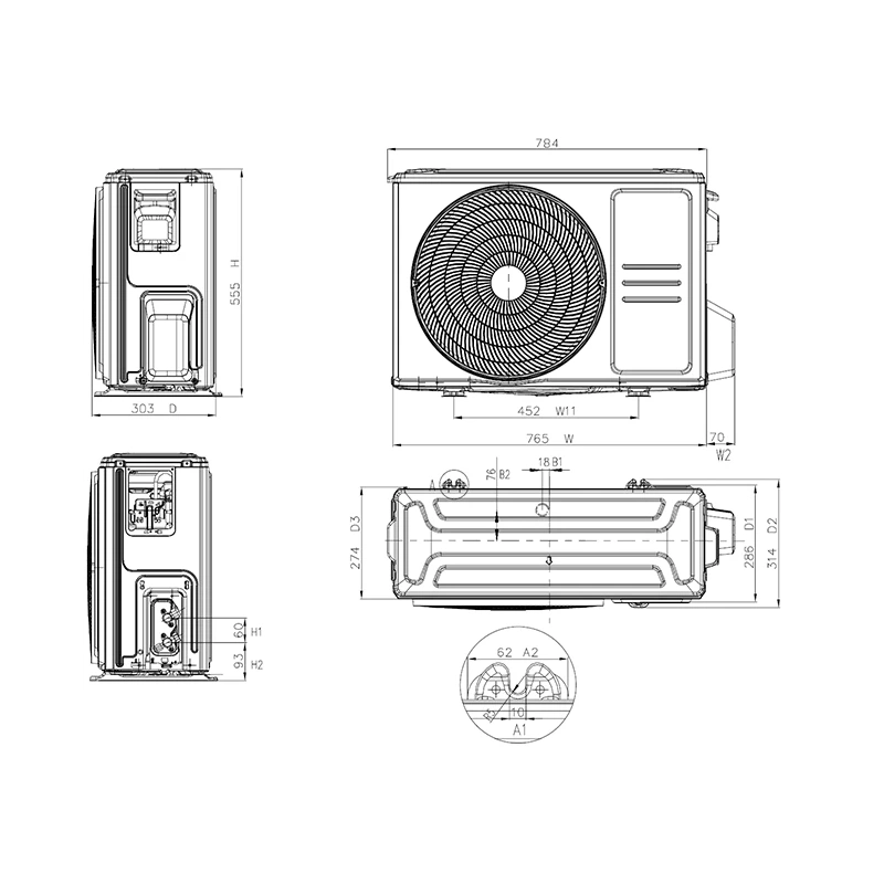 Maxicool Inverter Console airco R32 3,5 kW set