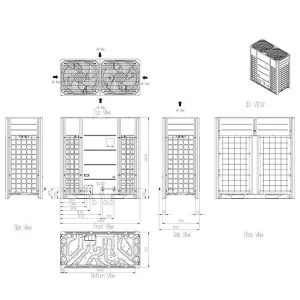 LG Therma-V Monobloc G lucht/water warmtepomp R32 3 Fase 51,0 kW